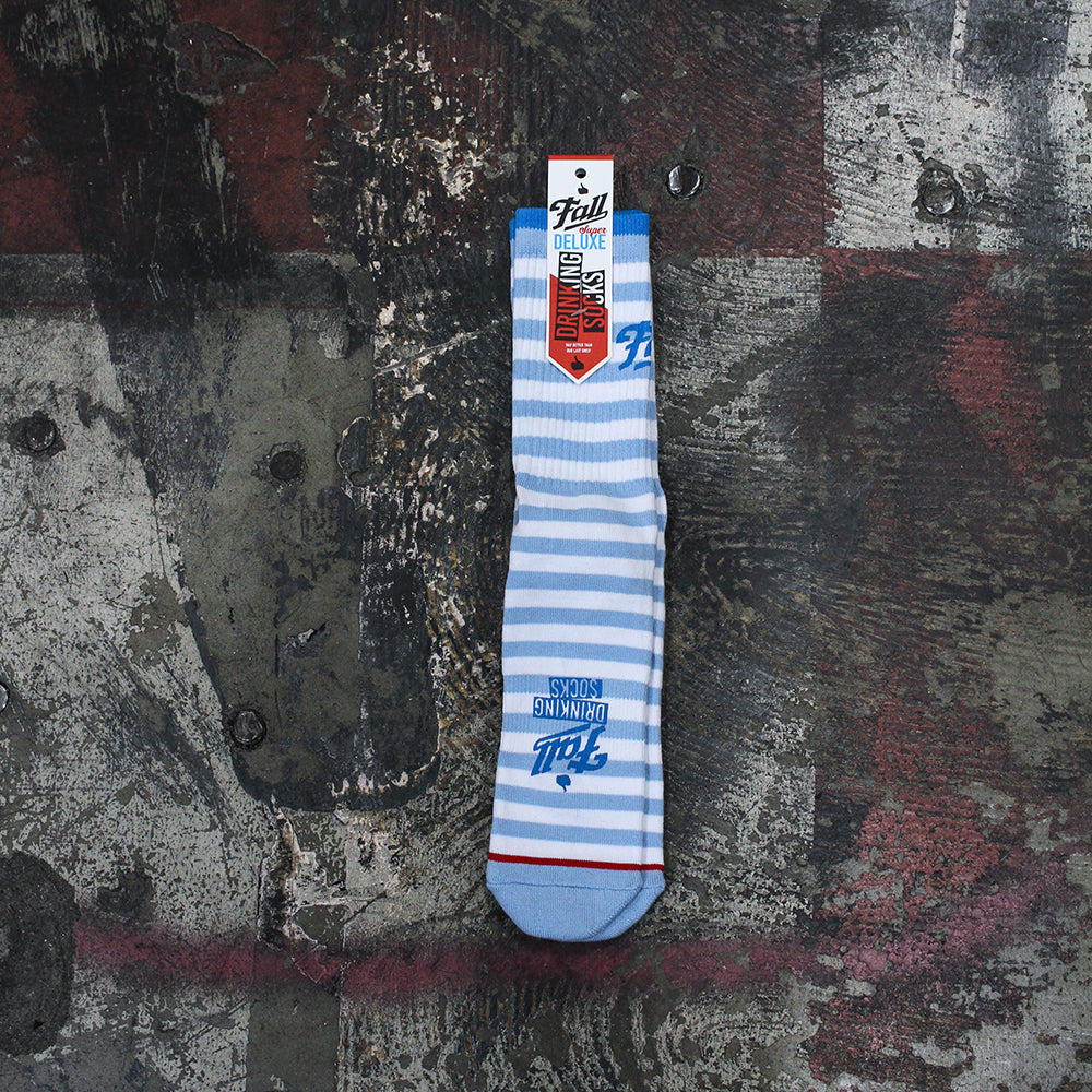 FALL DRINKING SOCKS – Blue Stripes