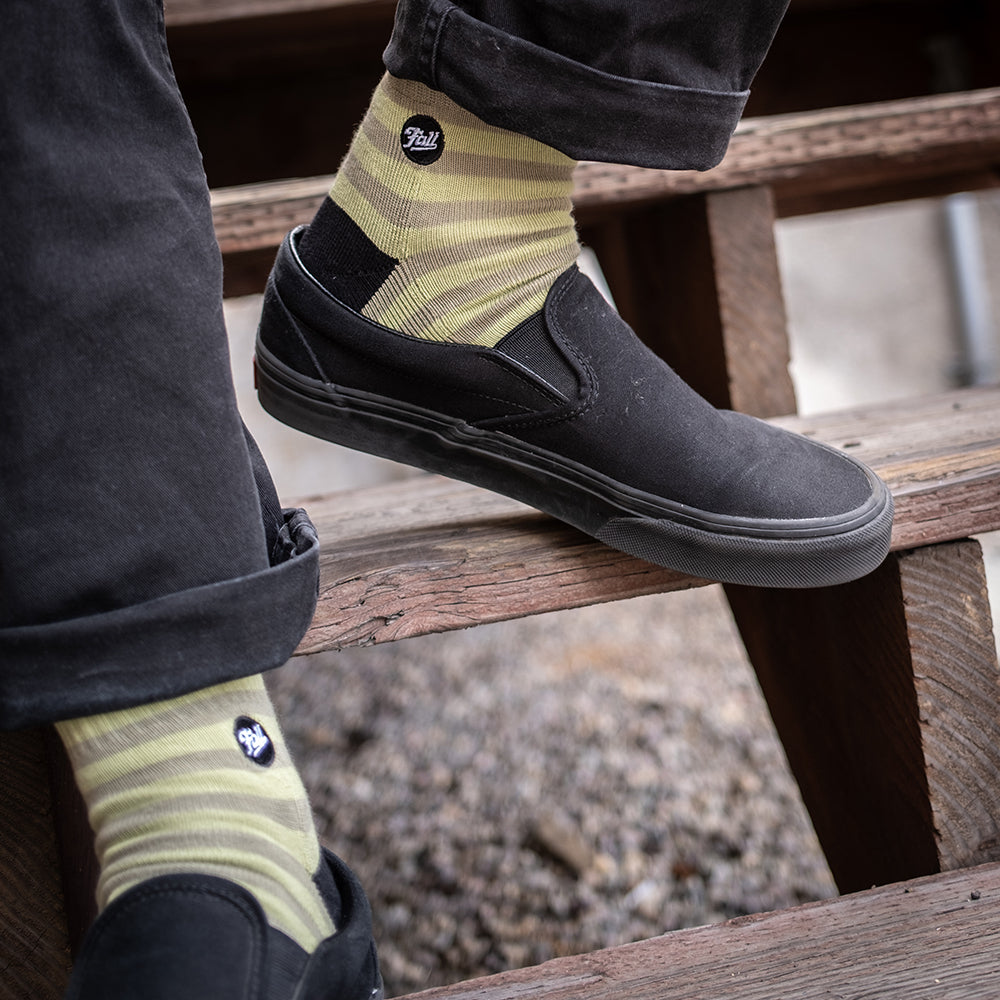 FALL DRINKING SOCKS – Green Stripes