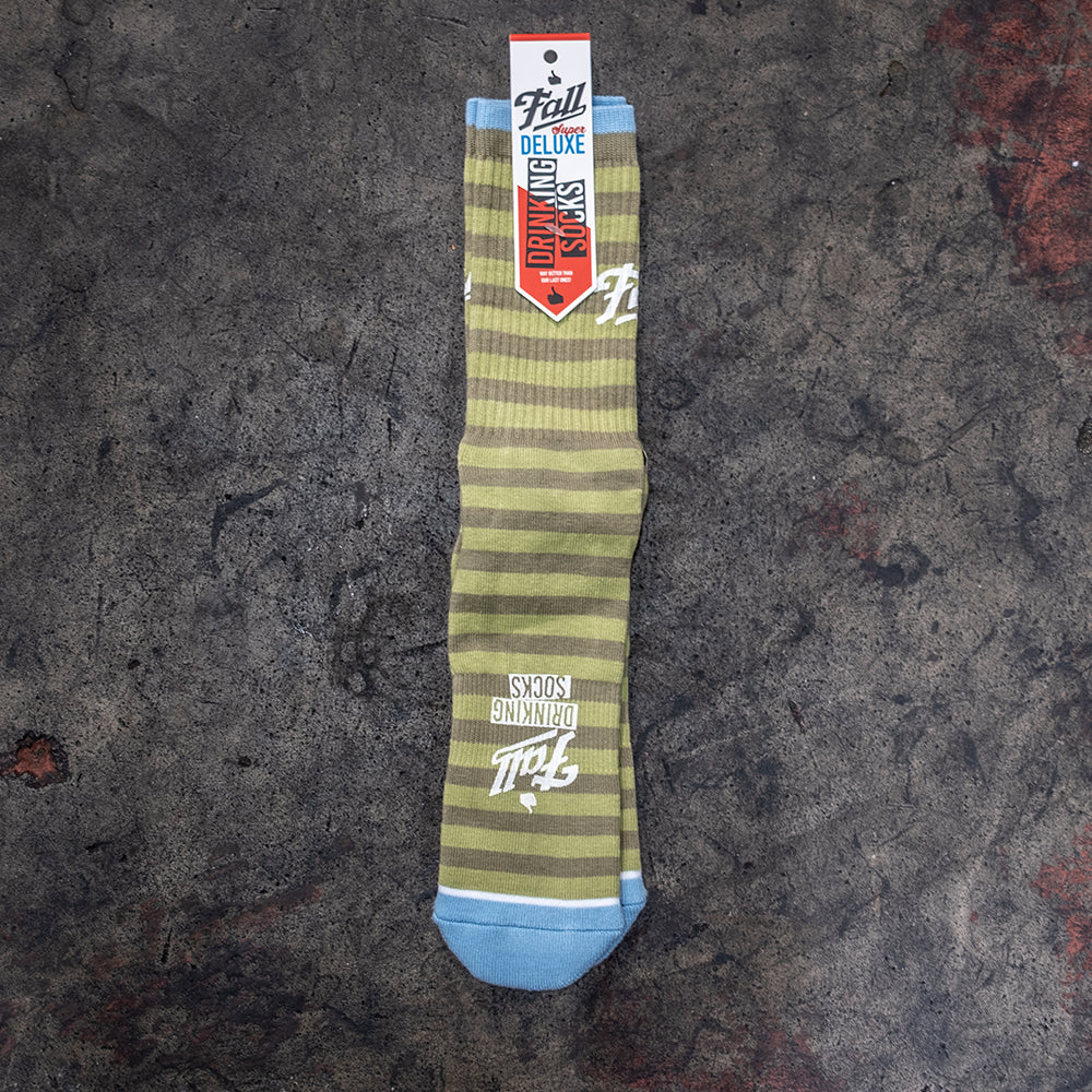 FALL DRINKING SOCKS – Green Stripes