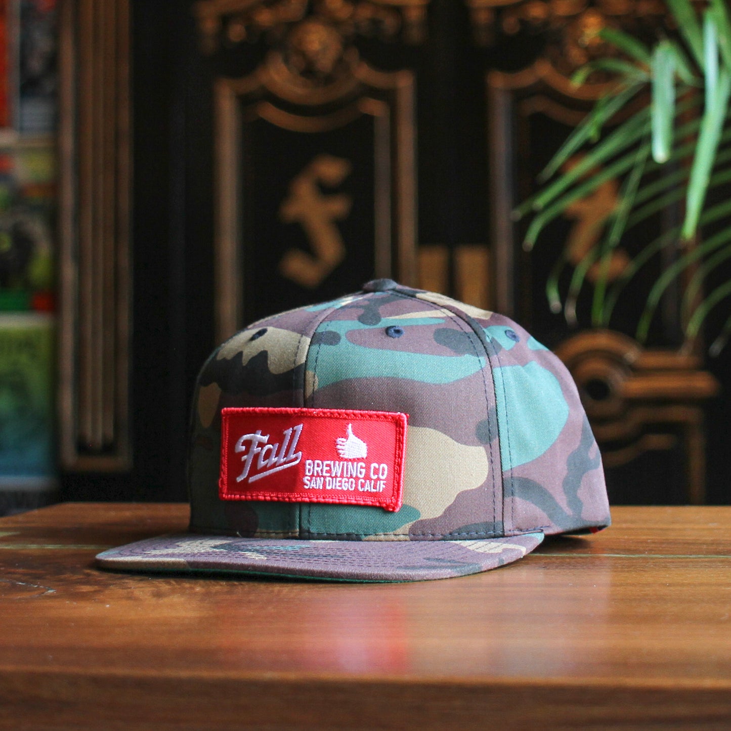Square Patch Snapback Hat - Camo