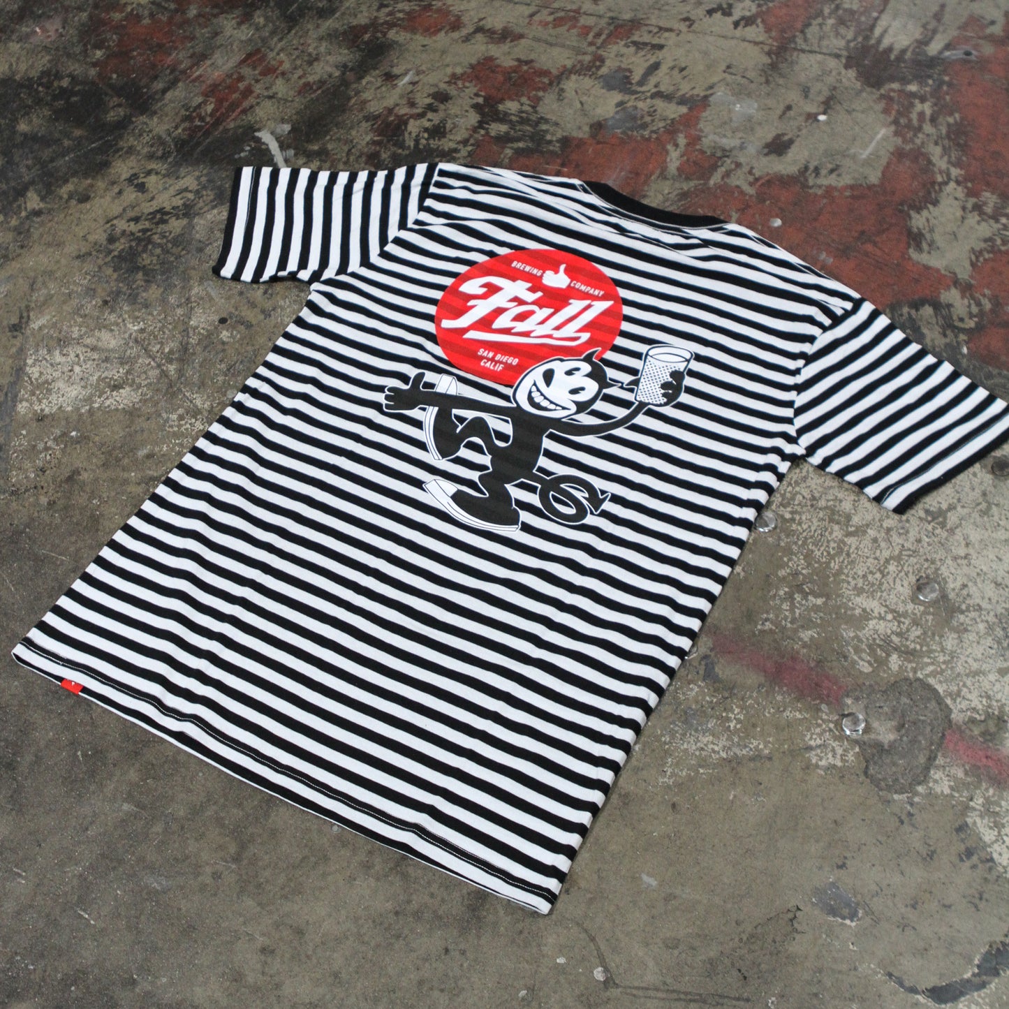 Devil Cat Striped Shirt