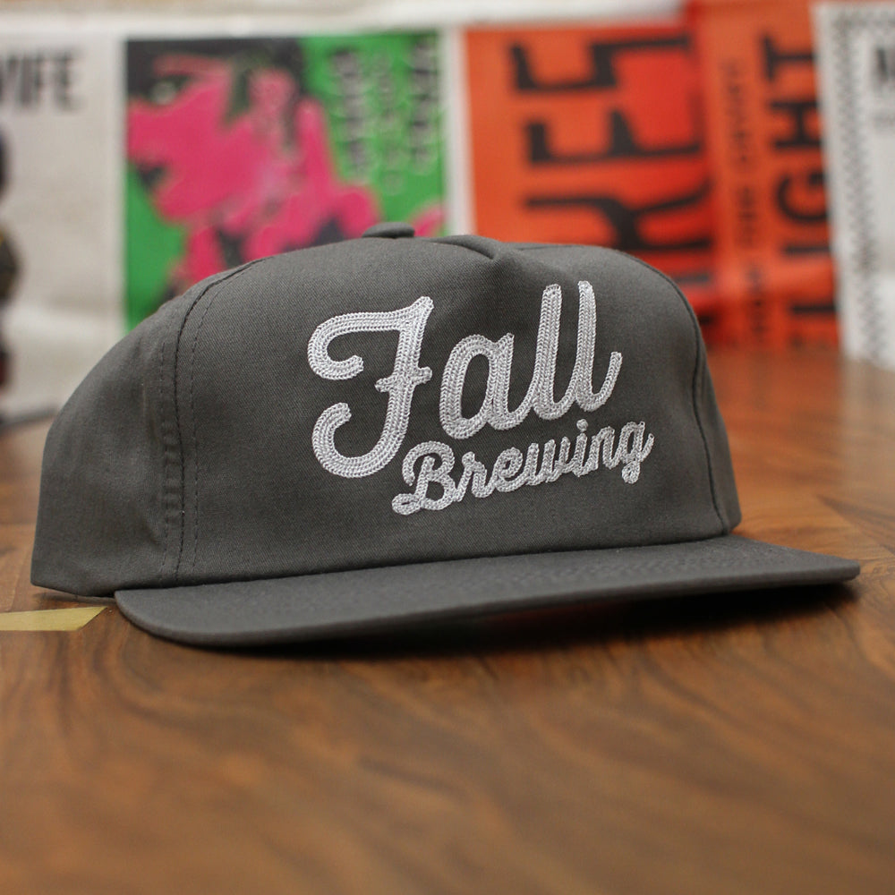 5 PANEL STITCH HAT GREY WHITE