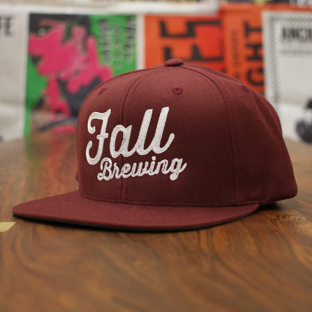 ROPE STITCH HAT MAROON WHITE